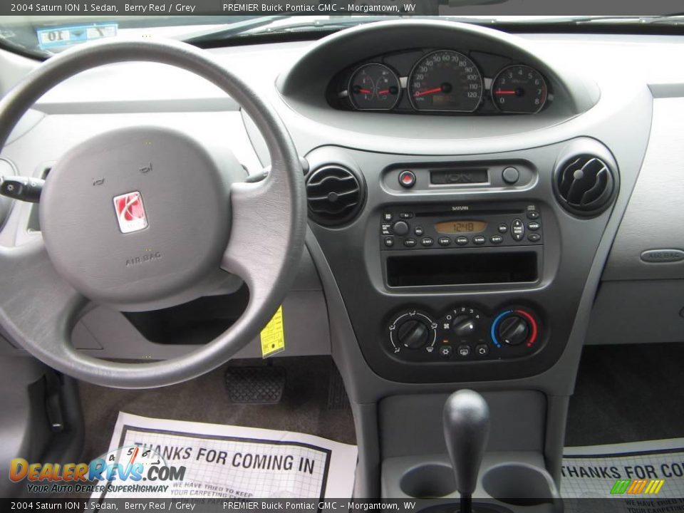 2004 Saturn ION 1 Sedan Berry Red / Grey Photo #11