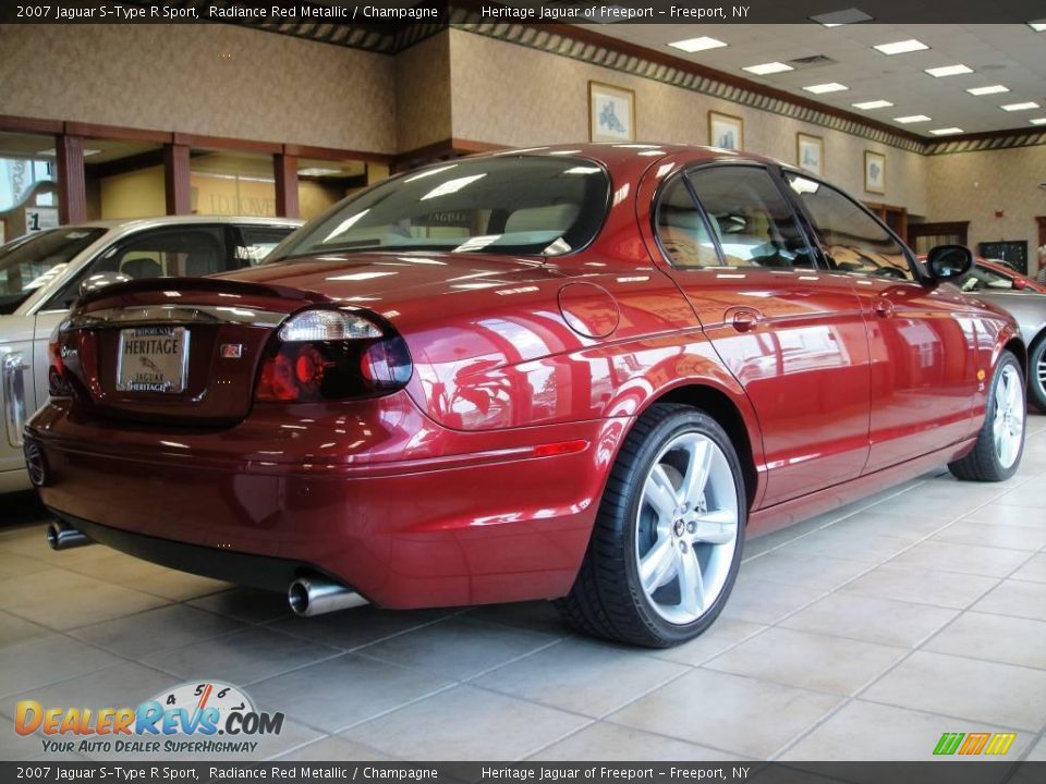 2007 Jaguar S-Type R Sport Radiance Red Metallic / Champagne Photo #3