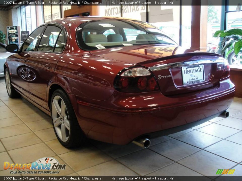 2007 Jaguar S-Type R Sport Radiance Red Metallic / Champagne Photo #4