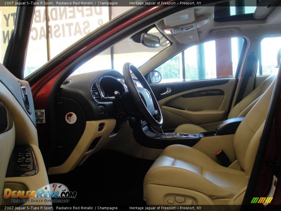 2007 Jaguar S-Type R Sport Radiance Red Metallic / Champagne Photo #8