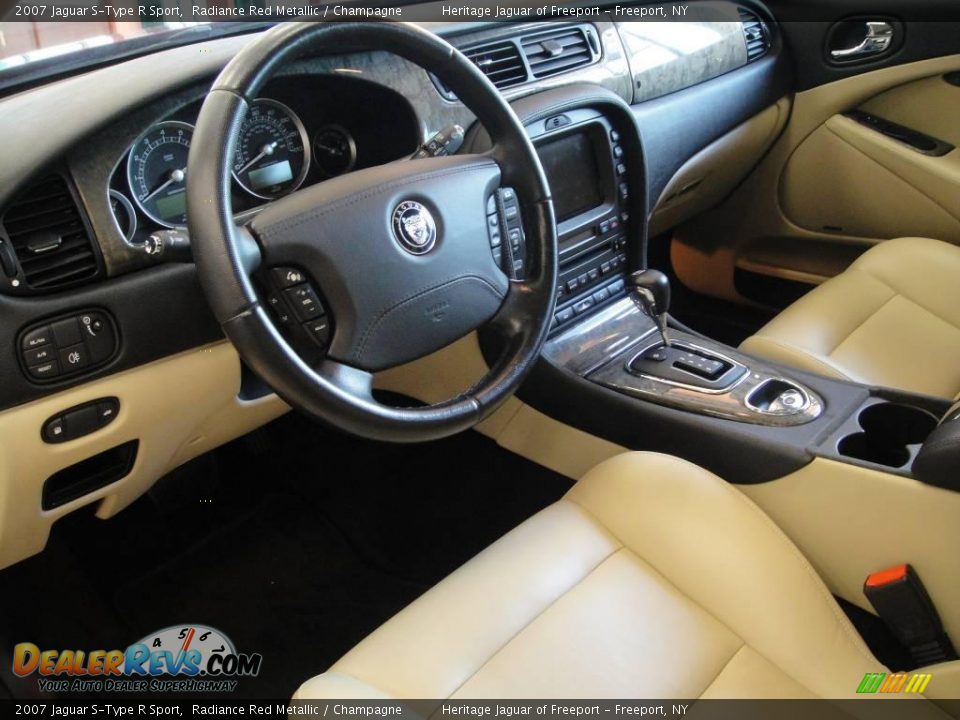 2007 Jaguar S-Type R Sport Radiance Red Metallic / Champagne Photo #9
