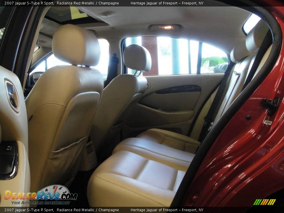 2007 Jaguar S-Type R Sport Radiance Red Metallic / Champagne Photo #13