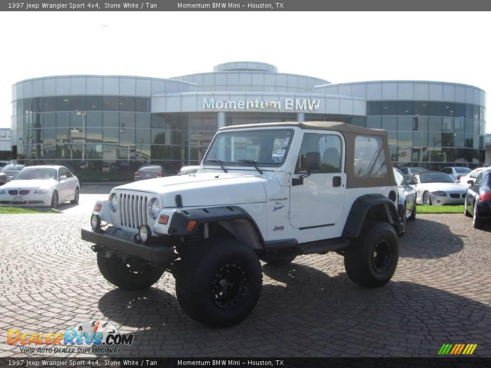 1997 Jeep Wrangler Sport 4x4 Stone White / Tan Photo #1
