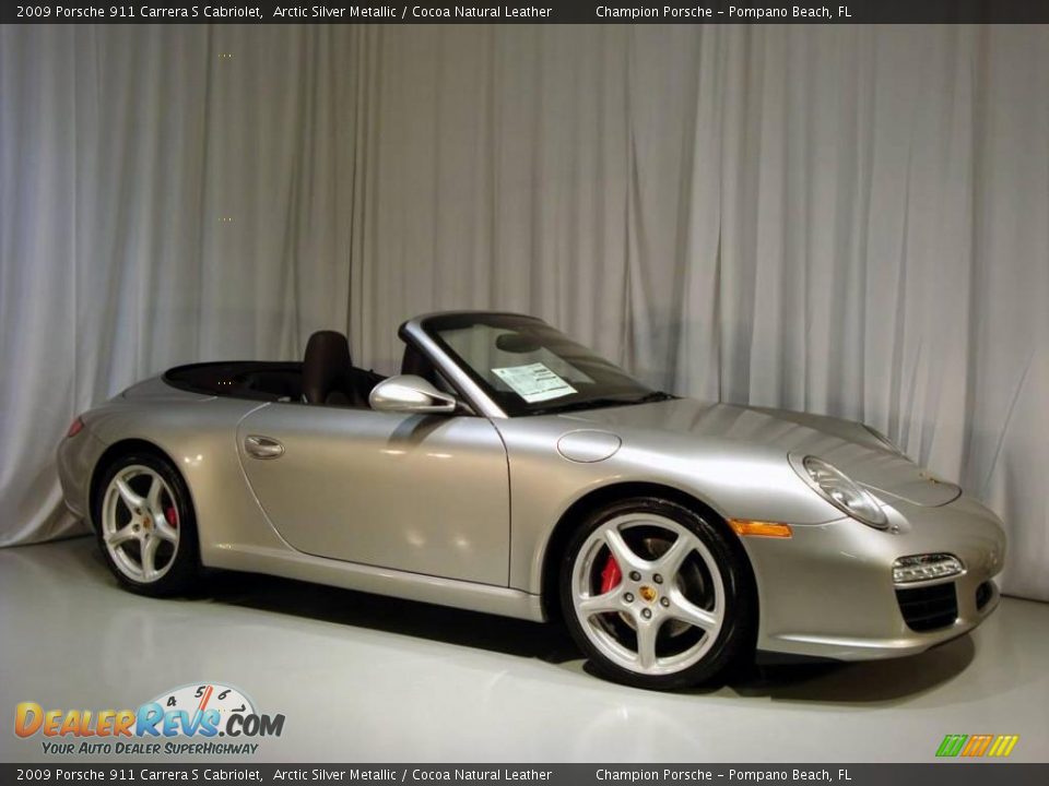 2009 Porsche 911 Carrera S Cabriolet Arctic Silver Metallic / Cocoa Natural Leather Photo #2