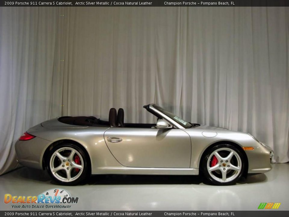 2009 Porsche 911 Carrera S Cabriolet Arctic Silver Metallic / Cocoa Natural Leather Photo #3