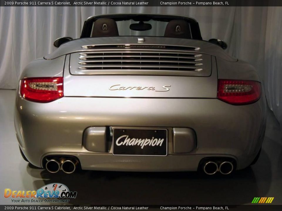 2009 Porsche 911 Carrera S Cabriolet Arctic Silver Metallic / Cocoa Natural Leather Photo #4