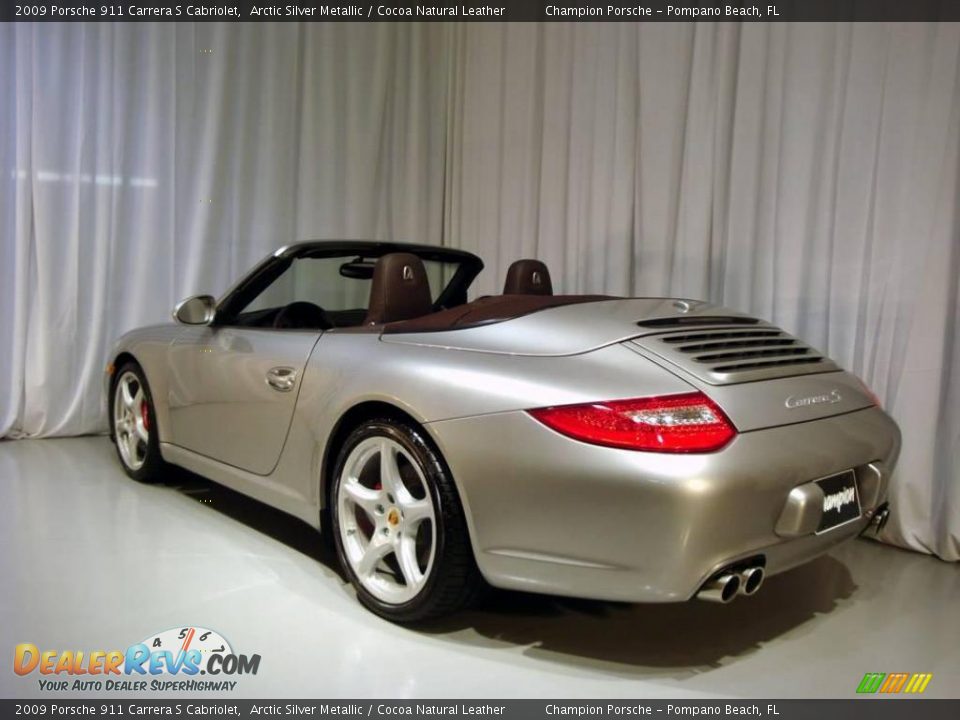 2009 Porsche 911 Carrera S Cabriolet Arctic Silver Metallic / Cocoa Natural Leather Photo #5