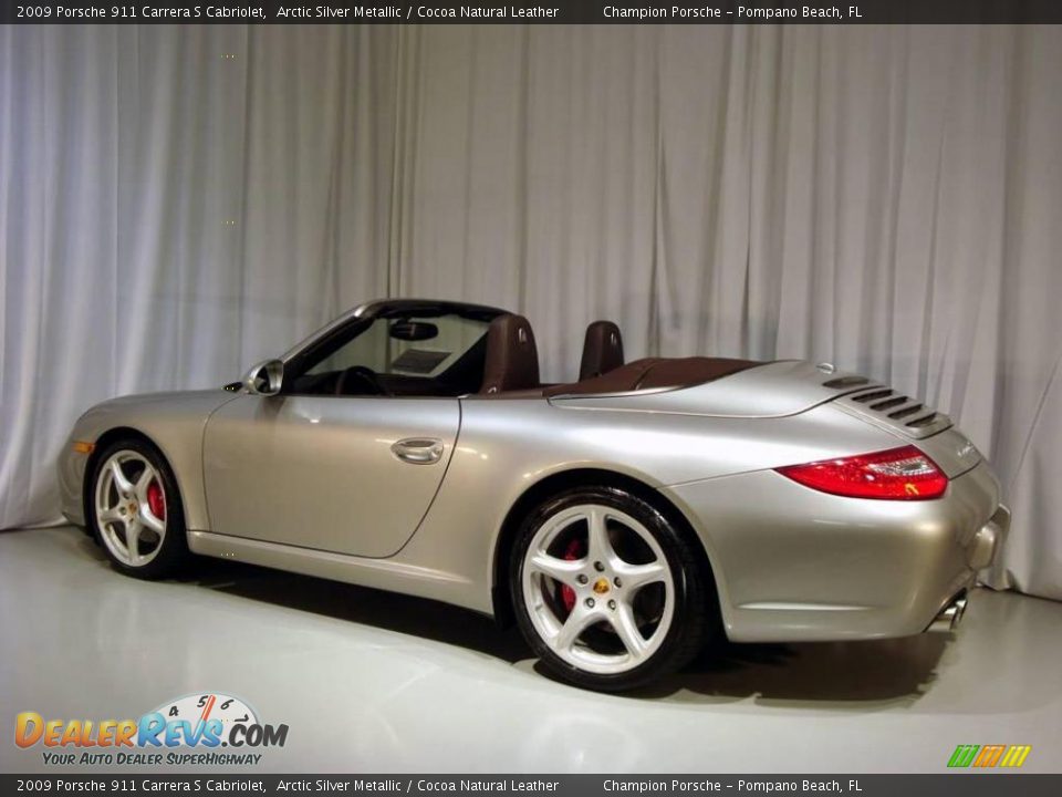 2009 Porsche 911 Carrera S Cabriolet Arctic Silver Metallic / Cocoa Natural Leather Photo #6