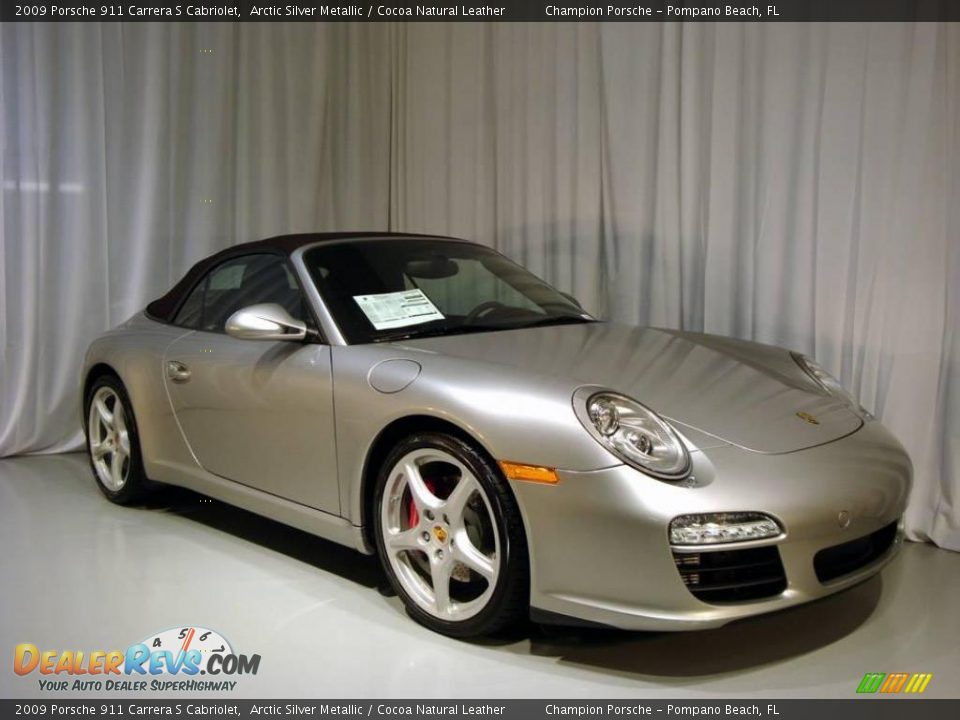 2009 Porsche 911 Carrera S Cabriolet Arctic Silver Metallic / Cocoa Natural Leather Photo #10