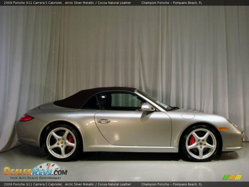 2009 Porsche 911 Carrera S Cabriolet Arctic Silver Metallic / Cocoa Natural Leather Photo #12