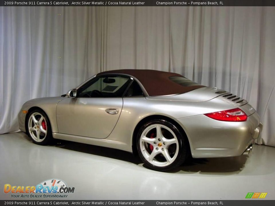 2009 Porsche 911 Carrera S Cabriolet Arctic Silver Metallic / Cocoa Natural Leather Photo #14