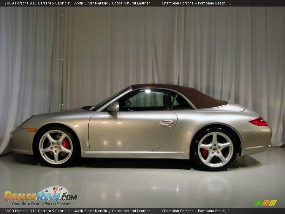 2009 Porsche 911 Carrera S Cabriolet Arctic Silver Metallic / Cocoa Natural Leather Photo #15