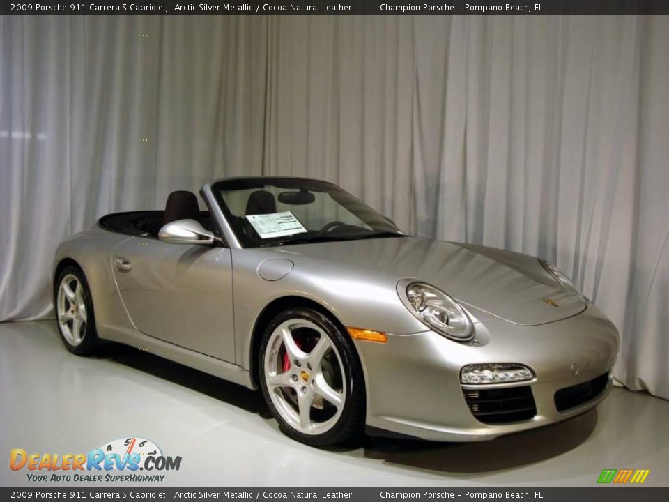 2009 Porsche 911 Carrera S Cabriolet Arctic Silver Metallic / Cocoa Natural Leather Photo #25