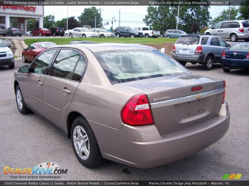 2008 Chevrolet Malibu Classic LS Sedan Amber Bronze Metallic / Cocoa/Cashmere Beige Photo #8