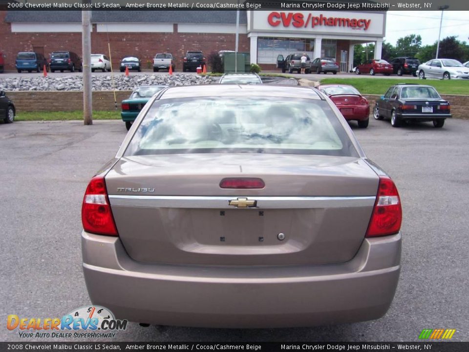2008 Chevrolet Malibu Classic LS Sedan Amber Bronze Metallic / Cocoa/Cashmere Beige Photo #9