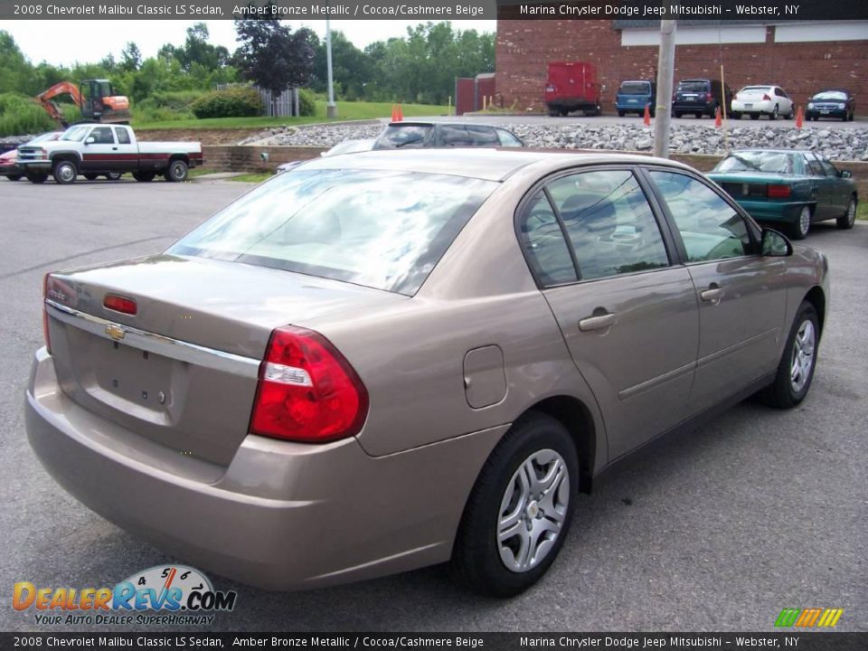 2008 Chevrolet Malibu Classic LS Sedan Amber Bronze Metallic / Cocoa/Cashmere Beige Photo #10
