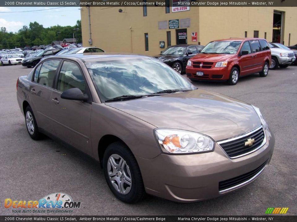 2008 Chevrolet Malibu Classic LS Sedan Amber Bronze Metallic / Cocoa/Cashmere Beige Photo #12
