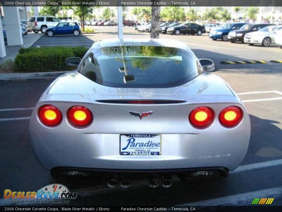 2009 Chevrolet Corvette Coupe Blade Silver Metallic / Ebony Photo #8