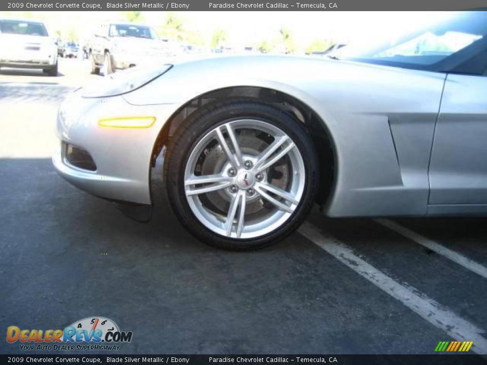 2009 Chevrolet Corvette Coupe Blade Silver Metallic / Ebony Photo #8
