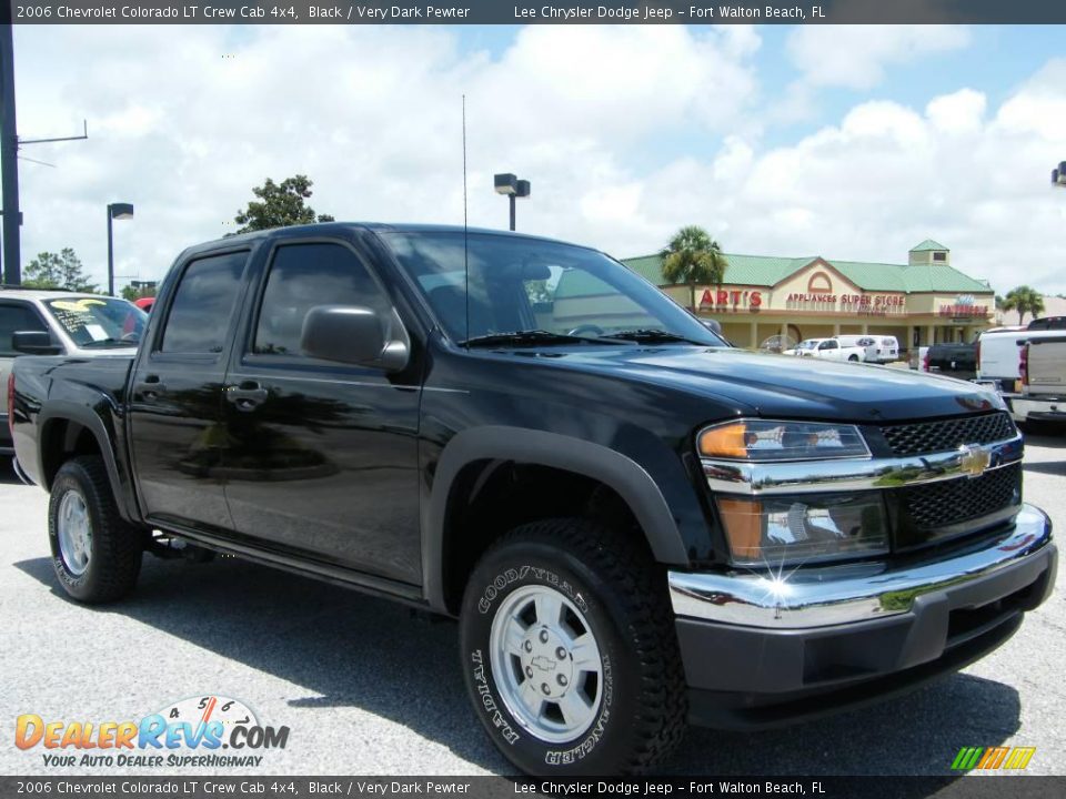 2006 Chevrolet Colorado LT Crew Cab 4x4 Black / Very Dark Pewter Photo #7