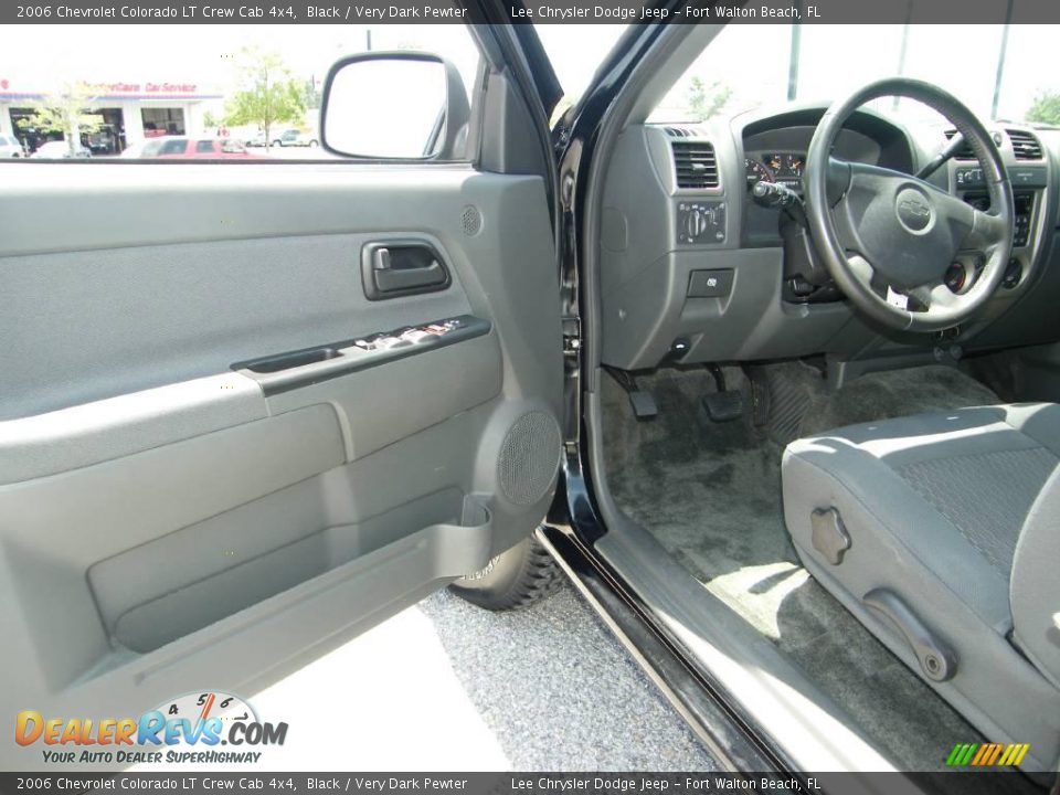 2006 Chevrolet Colorado LT Crew Cab 4x4 Black / Very Dark Pewter Photo #13