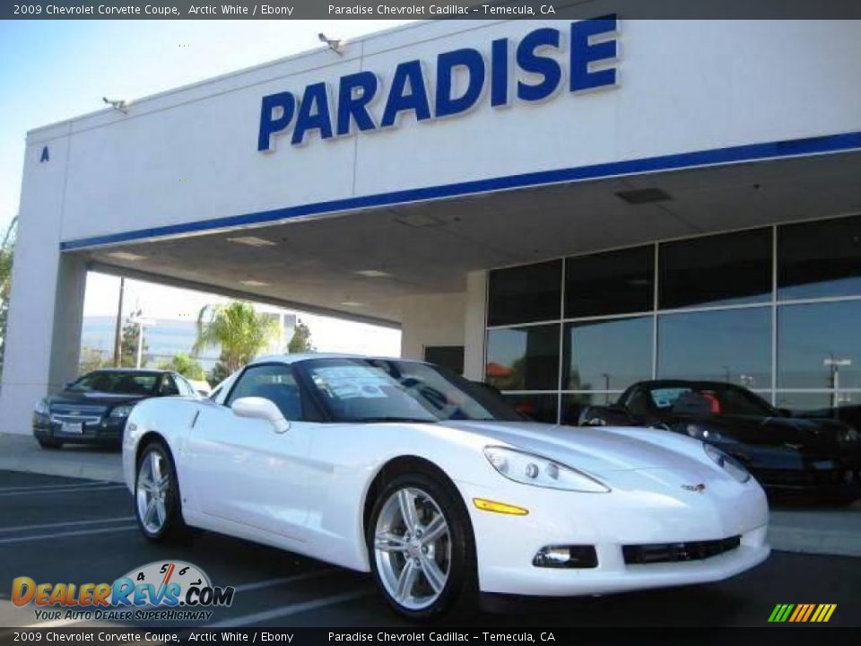 2009 Chevrolet Corvette Coupe Arctic White / Ebony Photo #1