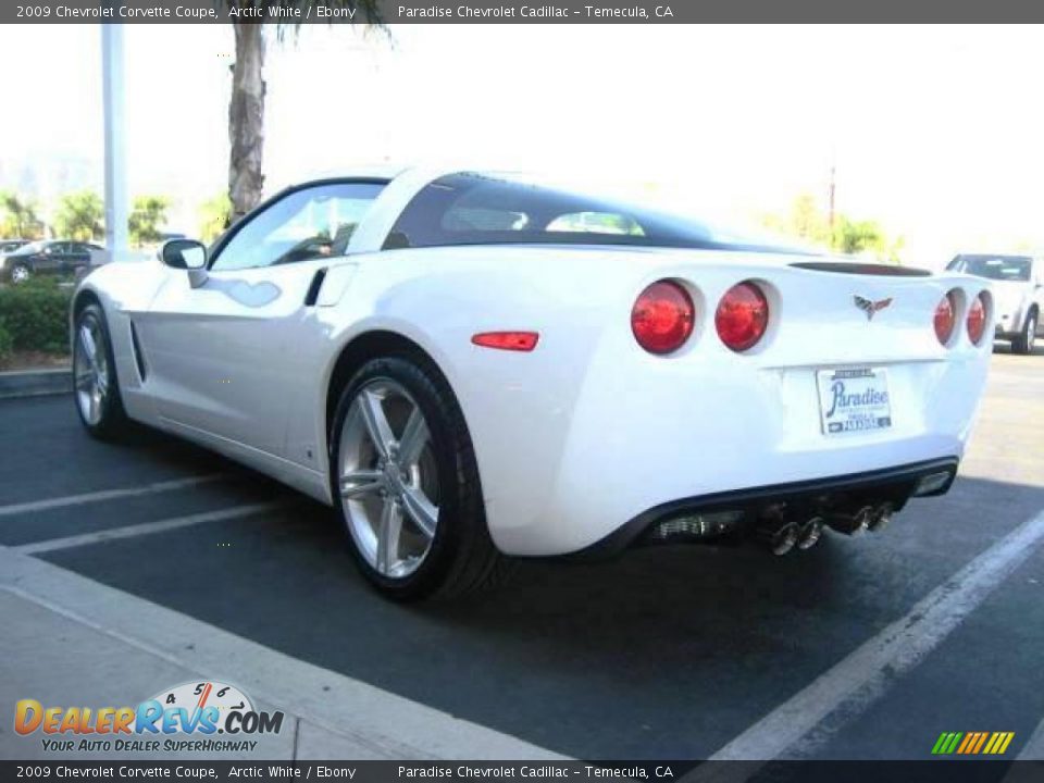 2009 Chevrolet Corvette Coupe Arctic White / Ebony Photo #3