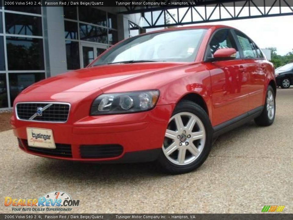 2006 Volvo S40 2.4i Passion Red / Dark Beige/Quartz Photo #1