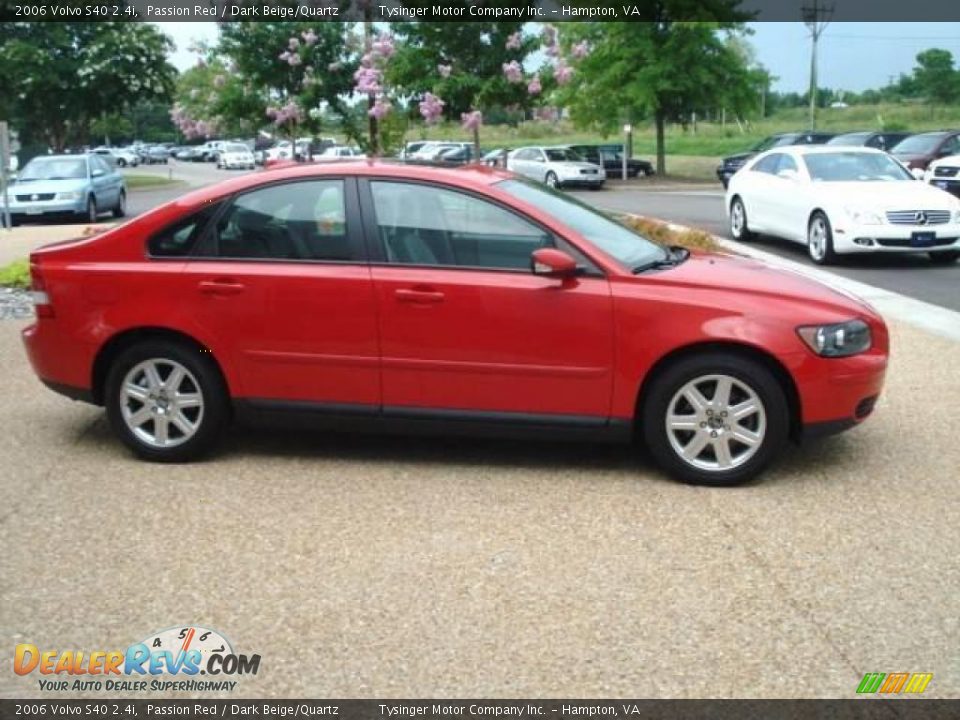 2006 Volvo S40 2.4i Passion Red / Dark Beige/Quartz Photo #6