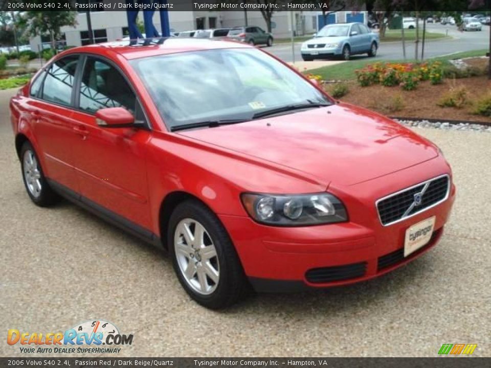 2006 Volvo S40 2.4i Passion Red / Dark Beige/Quartz Photo #7