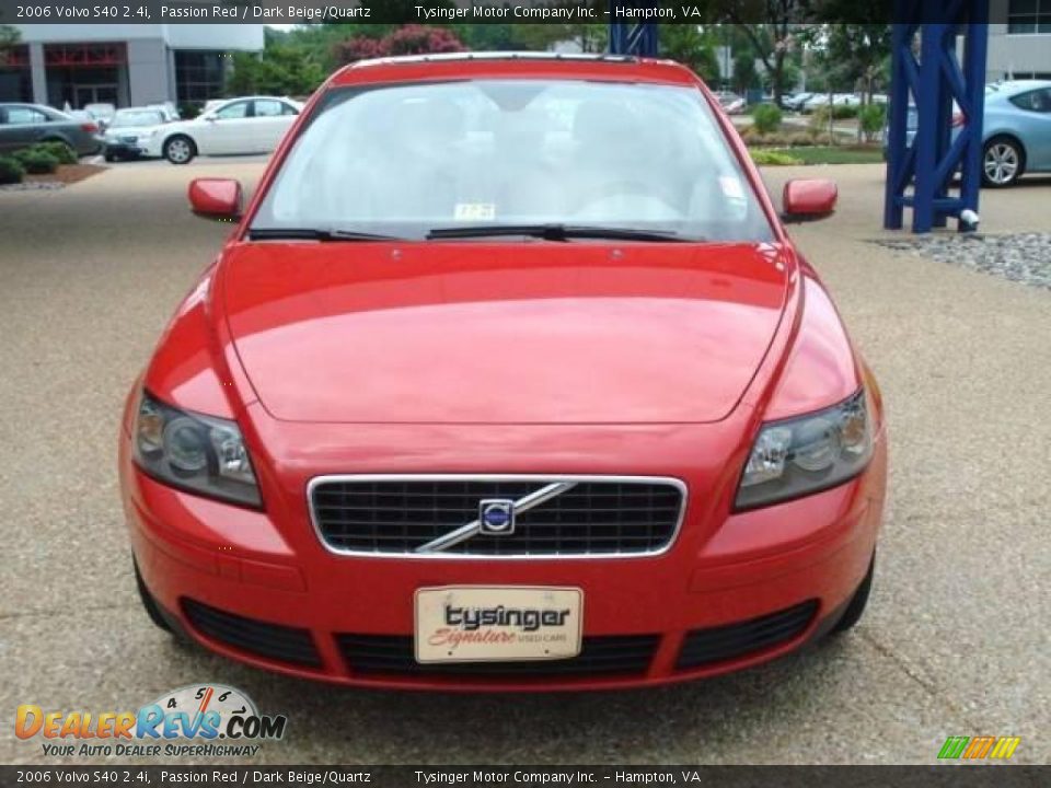 2006 Volvo S40 2.4i Passion Red / Dark Beige/Quartz Photo #8