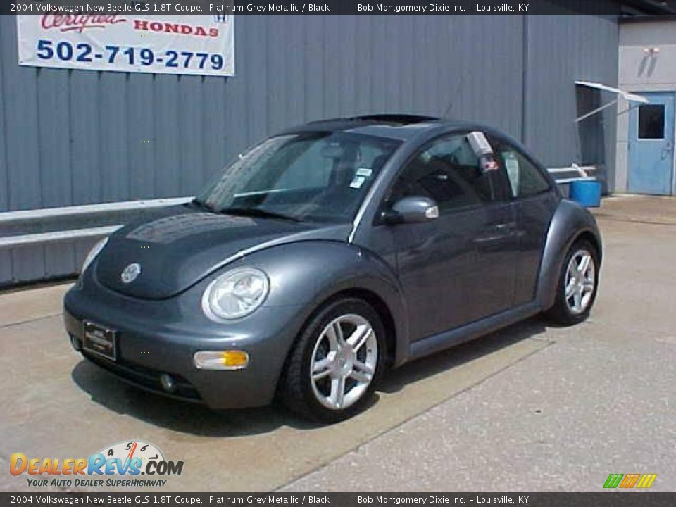 2004 Volkswagen New Beetle GLS 1.8T Coupe Platinum Grey Metallic / Black Photo #2