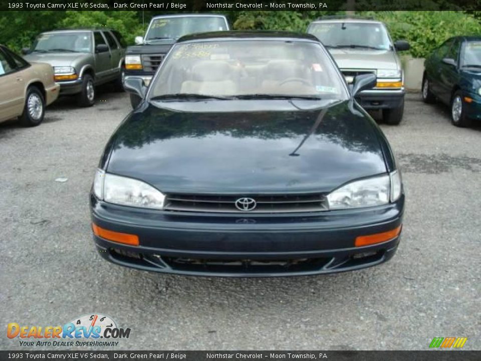 1993 Toyota Camry XLE V6 Sedan Dark Green Pearl / Beige Photo #6