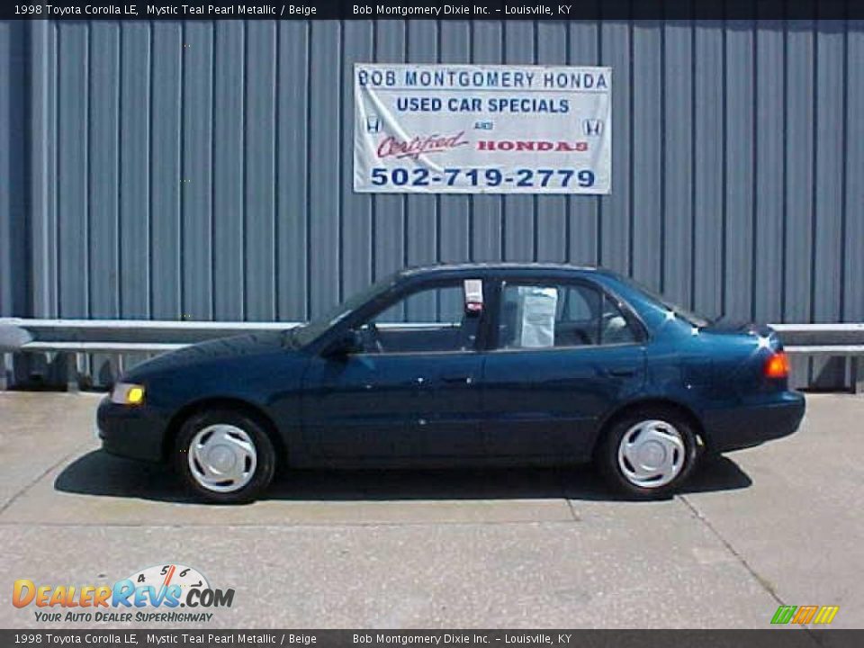 1998 Toyota Corolla LE Mystic Teal Pearl Metallic / Beige Photo #1