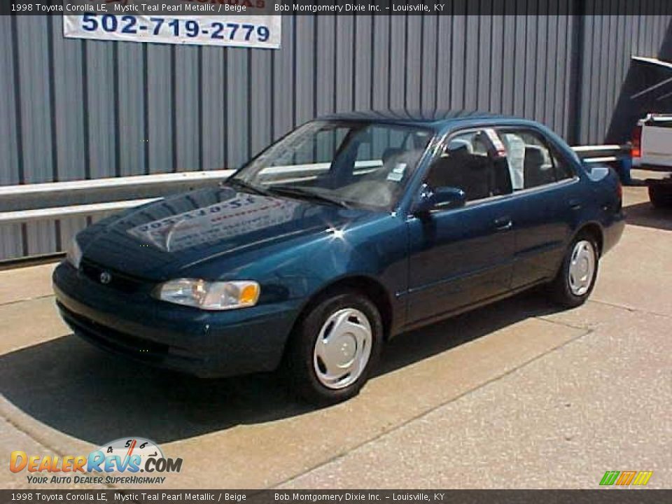 1998 Toyota Corolla LE Mystic Teal Pearl Metallic / Beige Photo #2