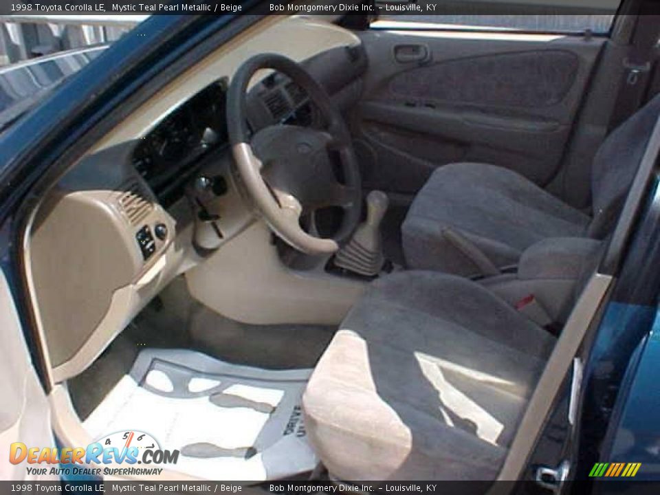 1998 Toyota Corolla LE Mystic Teal Pearl Metallic / Beige Photo #5