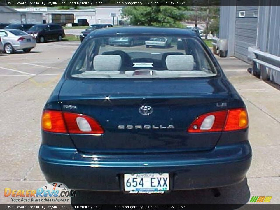 1998 Toyota Corolla LE Mystic Teal Pearl Metallic / Beige Photo #8