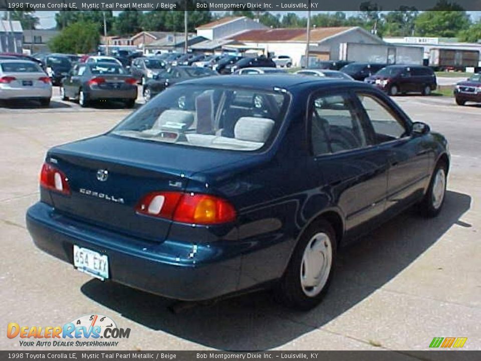 1998 Toyota Corolla LE Mystic Teal Pearl Metallic / Beige Photo #9