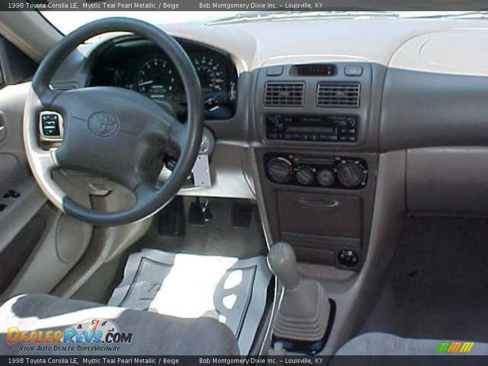 1998 Toyota Corolla LE Mystic Teal Pearl Metallic / Beige Photo #11
