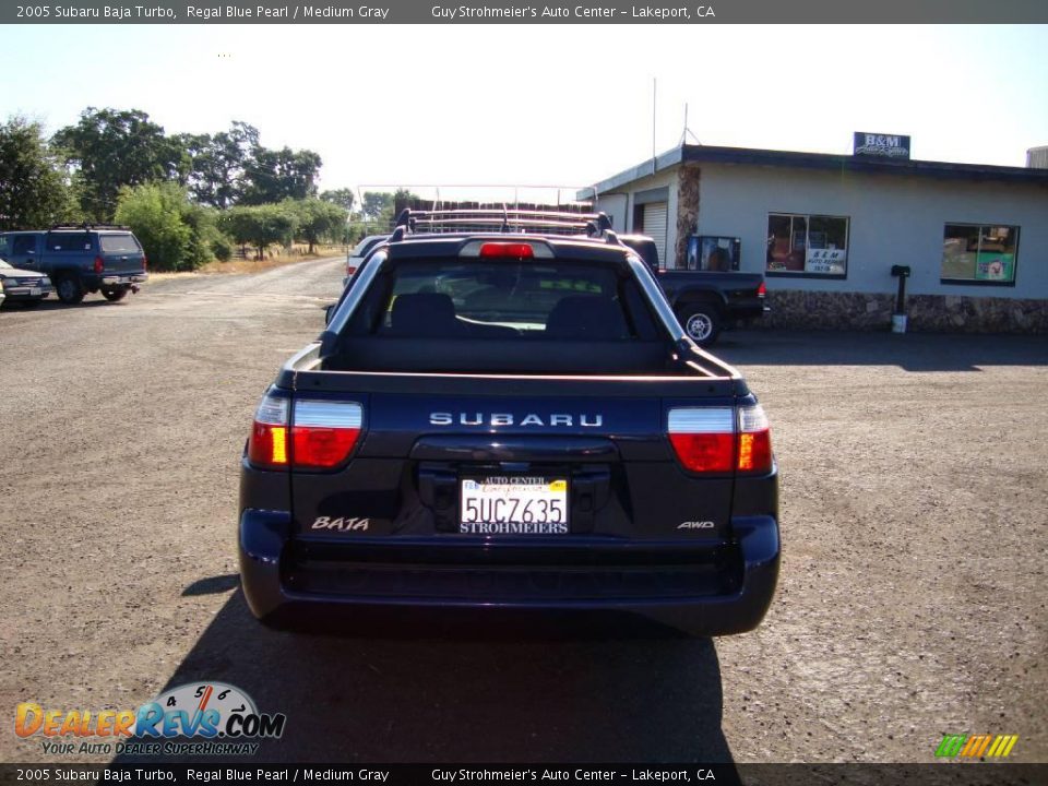 2005 Subaru Baja Turbo Regal Blue Pearl / Medium Gray Photo #4