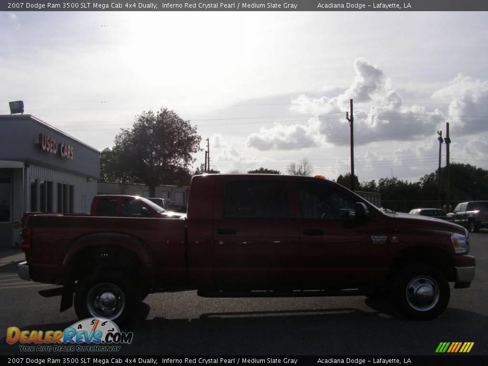 2007 Dodge Ram 3500 SLT Mega Cab 4x4 Dually Inferno Red Crystal Pearl / Medium Slate Gray Photo #2