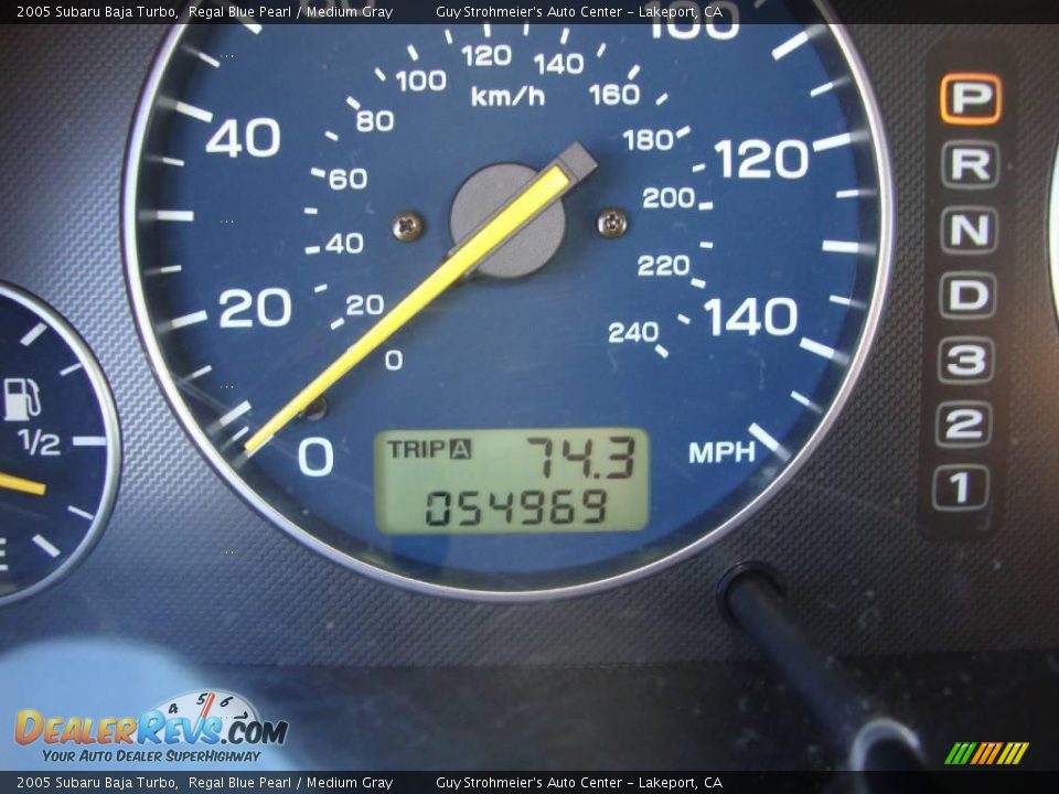 2005 Subaru Baja Turbo Regal Blue Pearl / Medium Gray Photo #12