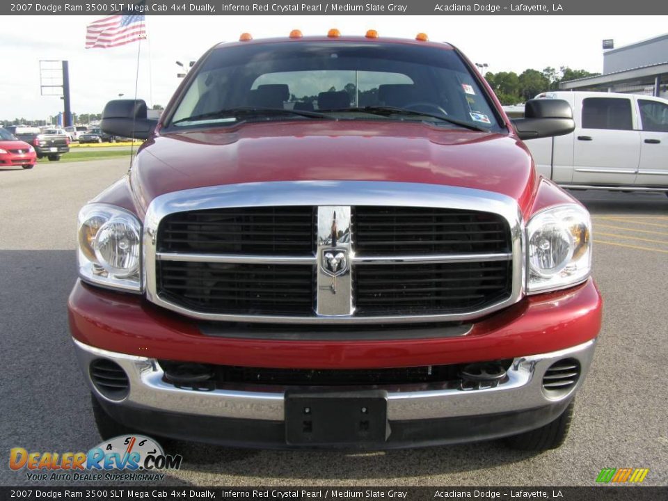2007 Dodge Ram 3500 SLT Mega Cab 4x4 Dually Inferno Red Crystal Pearl / Medium Slate Gray Photo #8