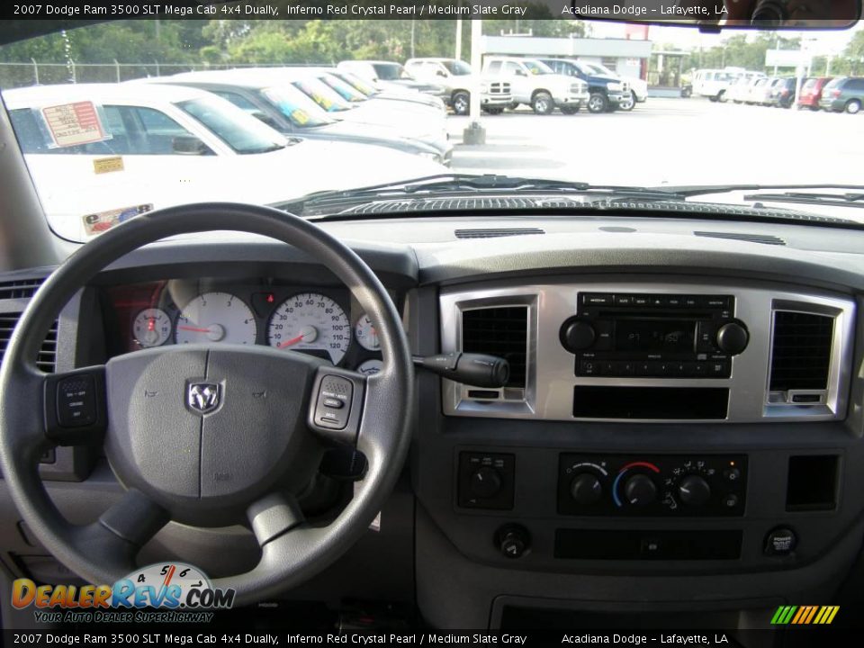 2007 Dodge Ram 3500 SLT Mega Cab 4x4 Dually Inferno Red Crystal Pearl / Medium Slate Gray Photo #11