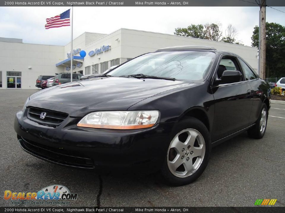 2000 Honda Accord EX V6 Coupe Nighthawk Black Pearl / Charcoal Photo #1