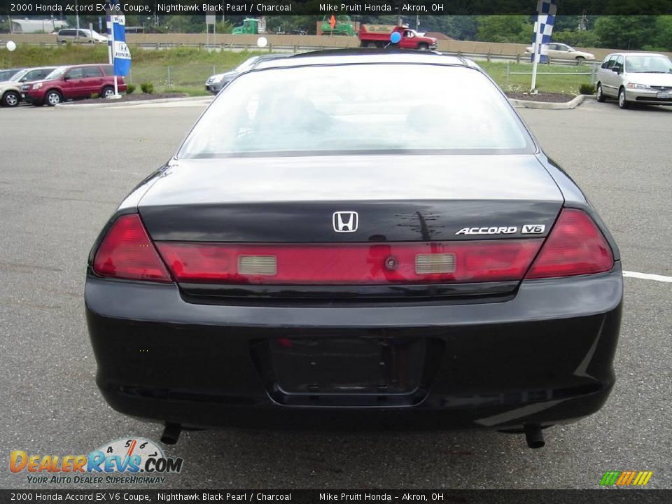 2000 Honda Accord EX V6 Coupe Nighthawk Black Pearl / Charcoal Photo #4