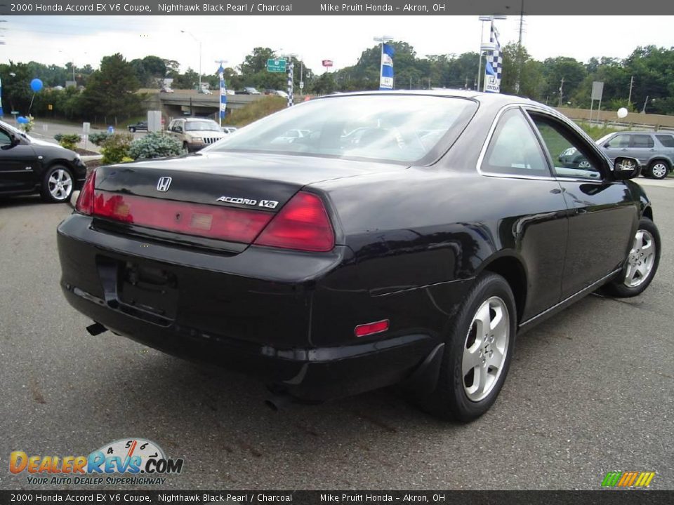 2000 Honda Accord EX V6 Coupe Nighthawk Black Pearl / Charcoal Photo #5