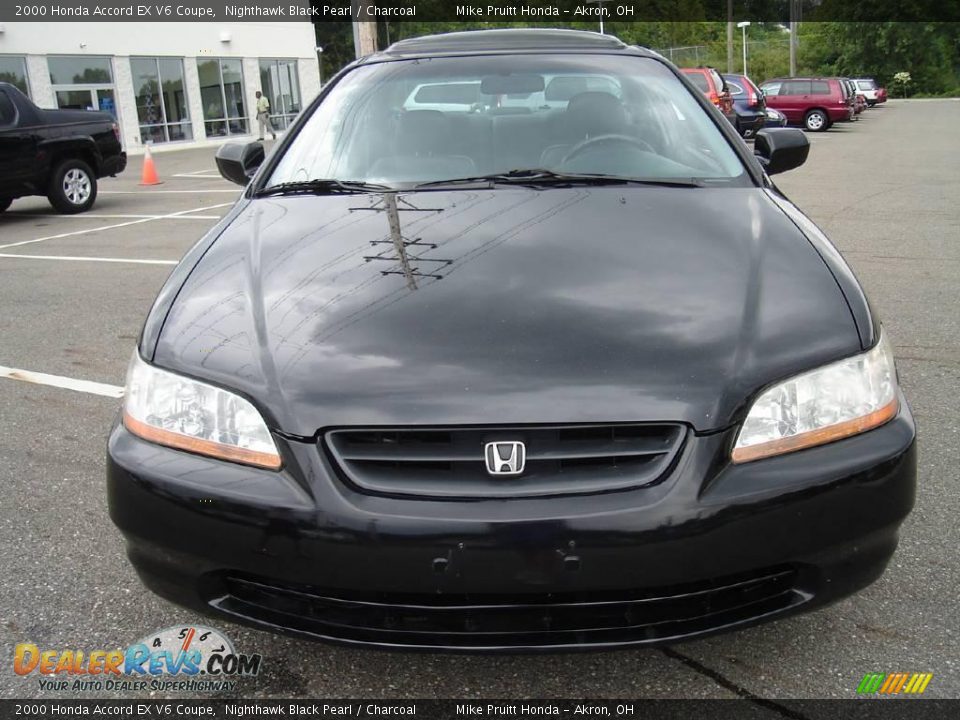 2000 Honda Accord EX V6 Coupe Nighthawk Black Pearl / Charcoal Photo #8