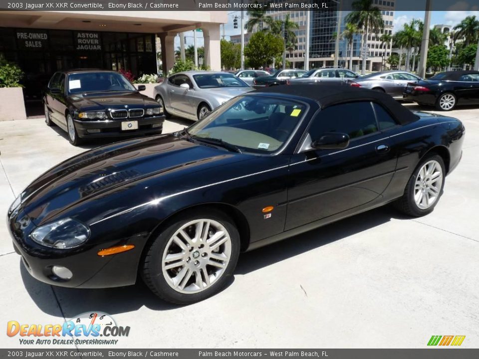 2003 Jaguar XK XKR Convertible Ebony Black / Cashmere Photo #5