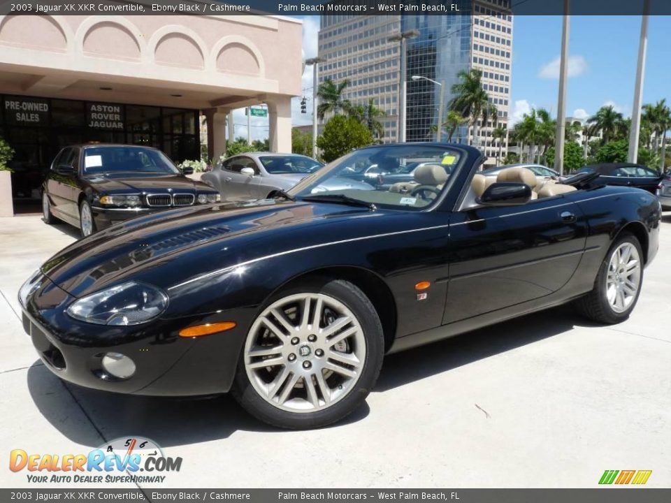 2003 Jaguar XK XKR Convertible Ebony Black / Cashmere Photo #7